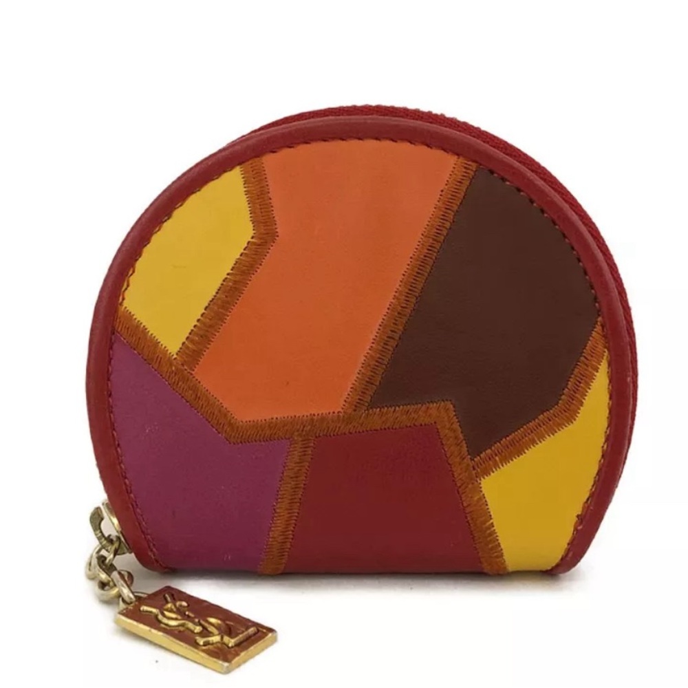 Yves Saint Laurent Multicolor Patchwork Coin Purse - image 1